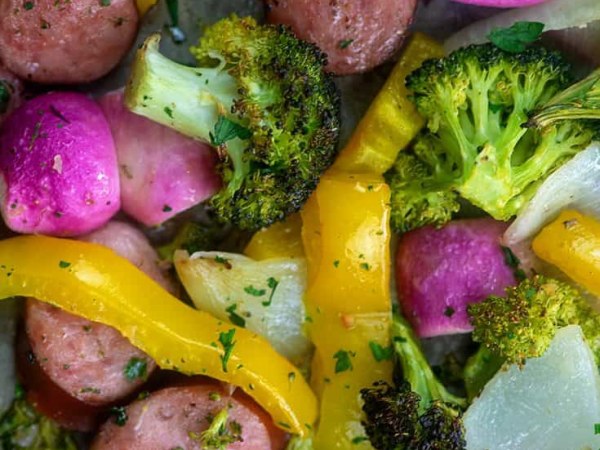 Sheet Pan Sausage Vegetables