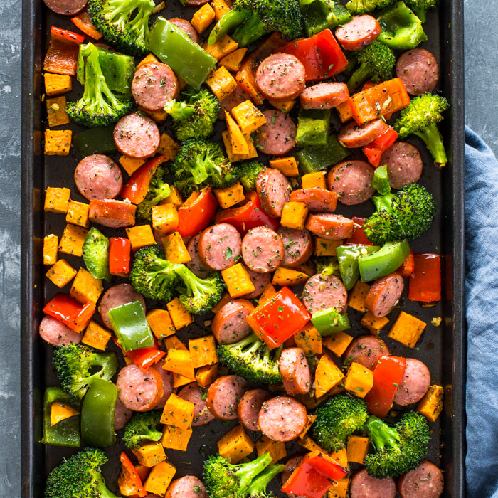 Sheet Pan Sausage And Vegetables