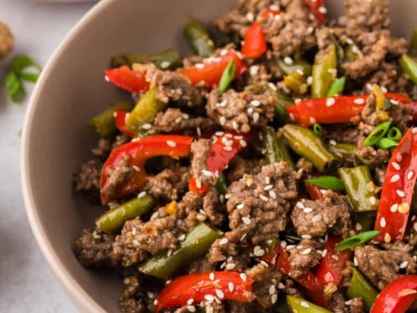 Keto Ground Beef Stir Fry